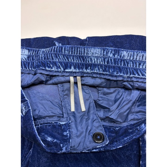 Anthropologie Pants Womens Small Blue Velvet Wide Leg Party Holiday High Rise - Picture 4 of 9